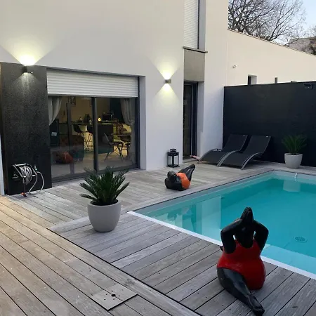 ヴィラ La Dolce - Maison 100m2 Avec Piscine Chauffee De Mi Mai A Mi Oct En Fonction Du Temps Et Temperature A Cauderan ボルドー