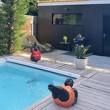 ヴィラ La Dolce - Maison 100m2 Avec Piscine Chauffee De Mi Mai A Mi Oct En Fonction Du Temps Et Temperature A Cauderan